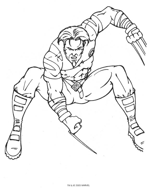Plansa de colorat cu X-Men 7 37